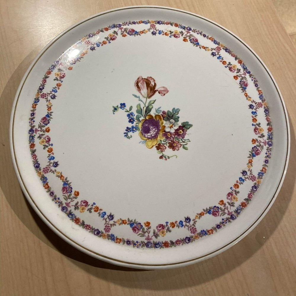 Vintage Hungary Granit Folk Art Hand Painted Plate number 2331 12-1/2 inch